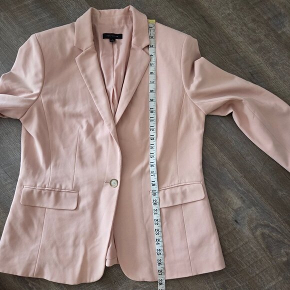 Ann Taylor US Womens Size 14 Blush Pink Blazer Single Button Business Office - Picture 10 of 11
